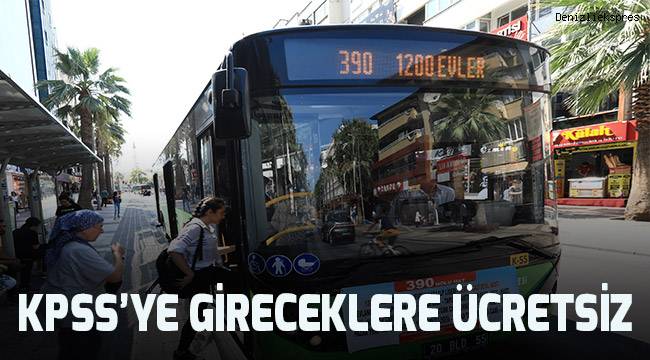Büyükşehir otobüsleri KPSS’ ye gireceklere ücretsiz