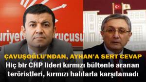 Çavuşoğlun'dan, Ayhan'a sert cevap; Hiç bir CHP lideri teröristleri kırmızı halılarla karşılamadı