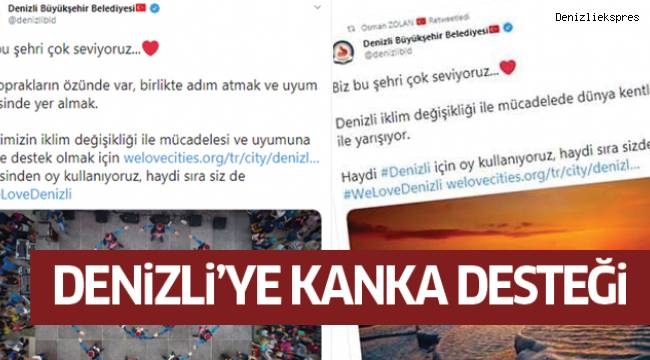 Denizli Büyükşehir Belediyesine kanka desteği