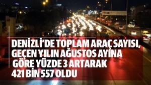 Denizli’deki araç sayısı 421 bin 557 oldu