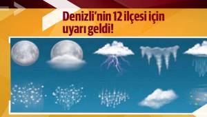 Denizli’nin 12 ilçesi için uyarı geldi!