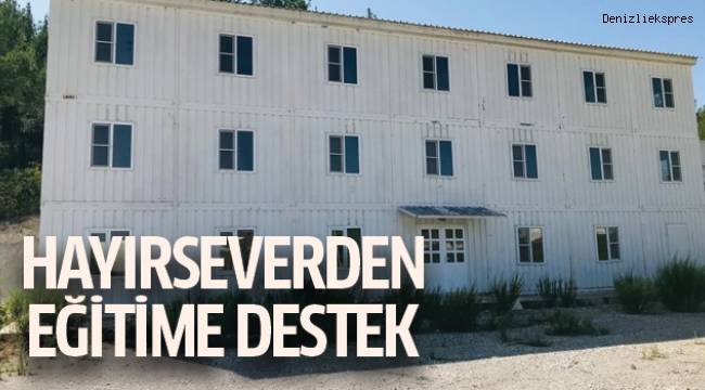 Hayırseverden eğitime büyük destek