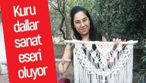 Kuru dallar sanat eseri oluyor