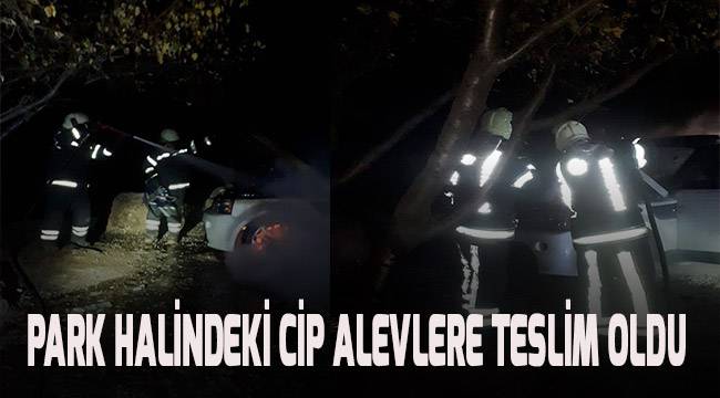 Lüks cip bir anda alevlere teslim oldu