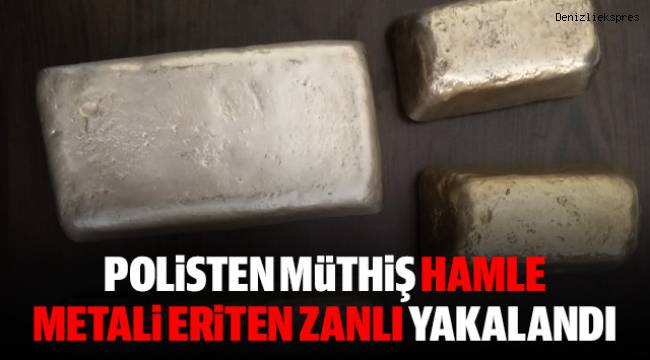 Metali altın diye satmak isteyen dolandırıcı Denizli’de yakalandı
