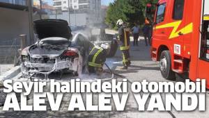 Seyir halindeki otomobil alevlere teslim oldu