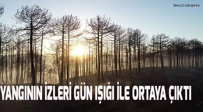 Yangının izleri gün ışığıyla ortaya çıktı