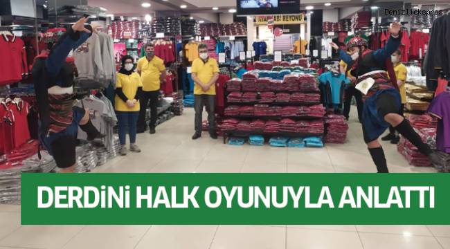 Yöresel oyunla derdini anlattı