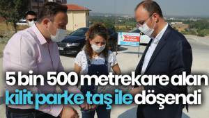 5 bin 500 metrekare alan kilit parke taş ile döşendi