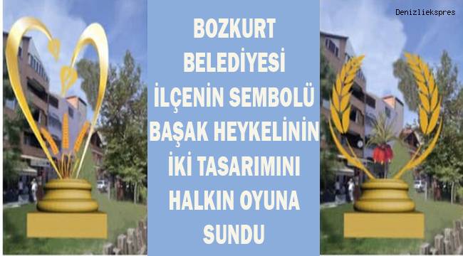 Bozkurt belediyesi başak heykelinin iki tasarımını halkın oyuna sundu