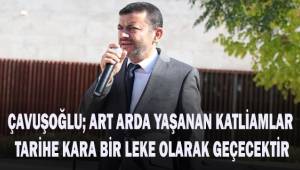 Çavuşoğlu; art arda yaşanan katliamlar tarihe kara bir leke olarak geçecektir
