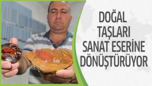 Dağlardan topladığı taş parçalarını göz alıcı güzelliğe dönüştürüyor