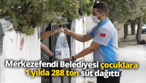 Merkezefendi Belediyesi çocuklara 1 yılda 288 ton süt dağıttı