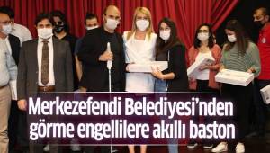 Merkezefendi Belediyesi’nden görme engellilere akıllı baston