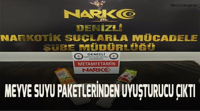 Meyve suyu paketlerinden uyuşturucu madde çıktı