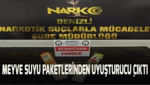 Meyve suyu paketlerinden uyuşturucu madde çıktı