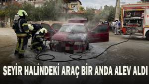 Seyir halindeki otomobil alevlere teslim oldu