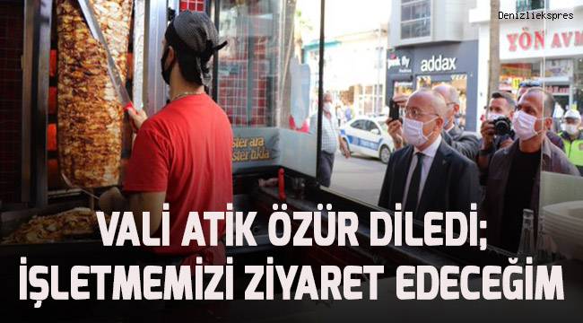 Vali Atik özür diledi
