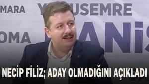 AK Parti İl Başkanı Filiz; aday olmadığını açıkladı