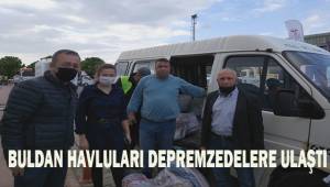 Buldan havluları depremzedelere ulaştı
