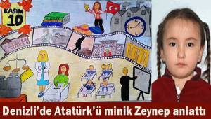 Denizli’de Atatürk’ü en iyi minik Zeynep anlattı