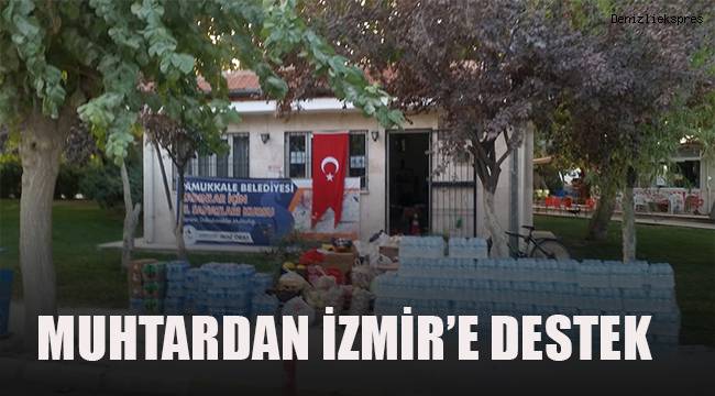 Denizli’de mahalle muhtarı vatandaşlarla deprem bölgesine yardım gönderdi