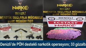 Denizli’de PÖH destekli narkotik operasyonu: 33 gözaltı
