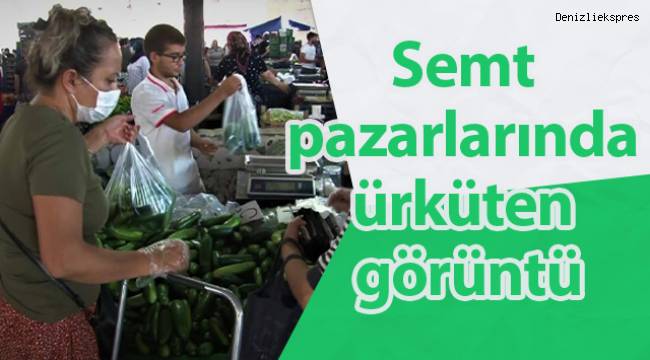 Denizli'de yasaklara rağmen semt pazarlarında ürküten görüntü