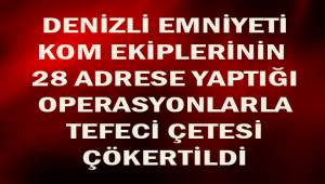 Denizli Emniyeti KOM Ekiplerinin yaptığı başarılı operasyonlarla tefeci çetesi çökertildi
