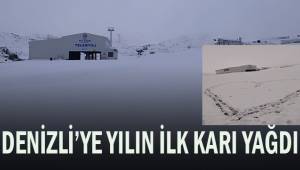 Denizli'ye yılın ilk karı yağlı