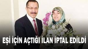 Eşine özel çıktığı ilan iptal edildi
