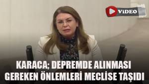 Karaca; Depremde alınması gereken önlemleri Meclise taşıdı