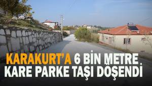 Karakurt'a 6 bin metre kare parke taşı döşendi