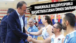 PAMUKKALE BELEDİYESPORLU BASKETBOLCUDAN ÖRNEK DAVRANIŞ