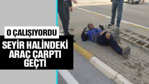 Rögar kapağı tadilatı yapan işçilere seyir halindeki araç çarptı