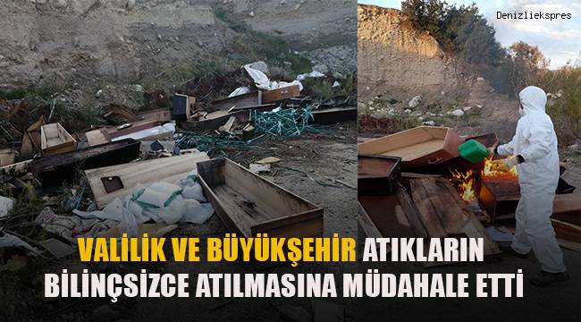 Virüslü tabutlar yakıldı