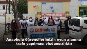 Anaokulunun bahçesinde çocukların oyun alanlarına trafo yapılması vicdansızlıktır.