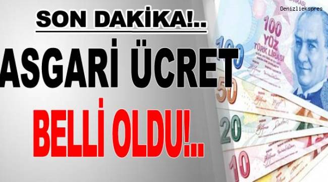 Asgari ücret belli oldu