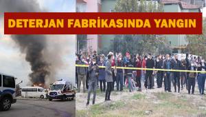 Denizli'de Organize Sanayin Bölgesinde bir fabrikada büyük yangın