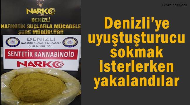Denizli’ye uyuşturucu madde sokmak isterken yakalandılar