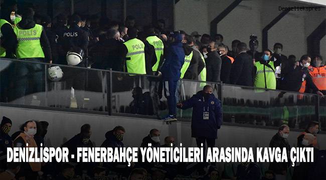 Denizlispor-Fenerbahçe maçında yöneticiler arasında tartışma çıktı