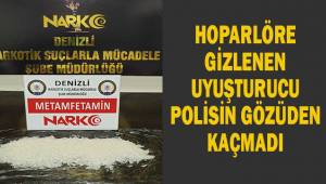 Hoparlöre gizlenen uyuşturucu polis engelini geçemedi