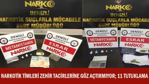 Narkotik timleri tacirlere göz açtırmıyor: 11 tutuklama