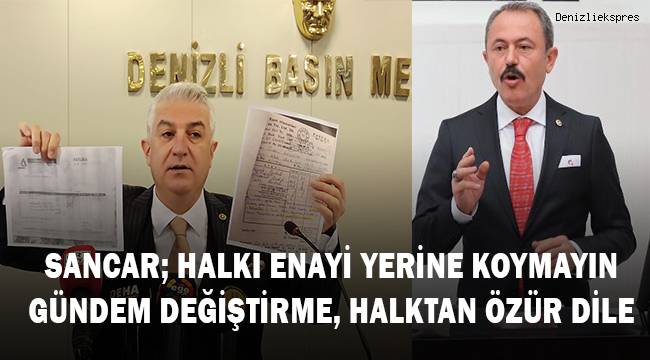 Sancar; Halkı enayi yerine koymayın
