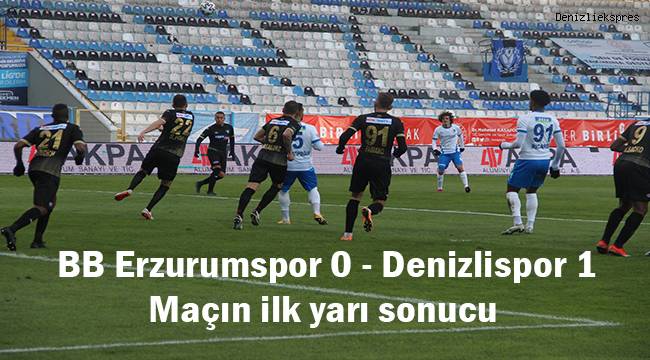 Süper Lig: BB Erzurumspor: 0 - Y. Denizlispor: 1 (İlk yarı)