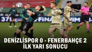 Süper Lig: Y. Denizlispor: 0 - Fenerbahçe: 2 ilk yarı sonucu