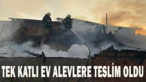 Tek katlı ev alevlere teslim oldu