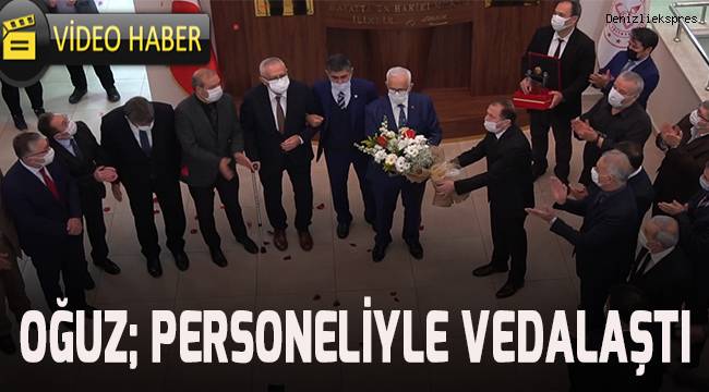 Denizli İl Milli Eğitim Müdürü Mahmut Oğuz personeliyle vedalaştı