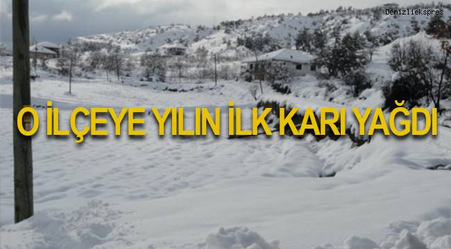 Denizli'ye yılın ilk karı yağdı