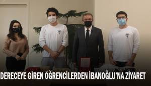 Dereceye giren öğrencilerden İbanoğlu’na ziyaret